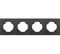 Рамка Bylectrica 4-х местная, серия ПРОВАНС квадрат, ЮЛИГ.735212.502 графит