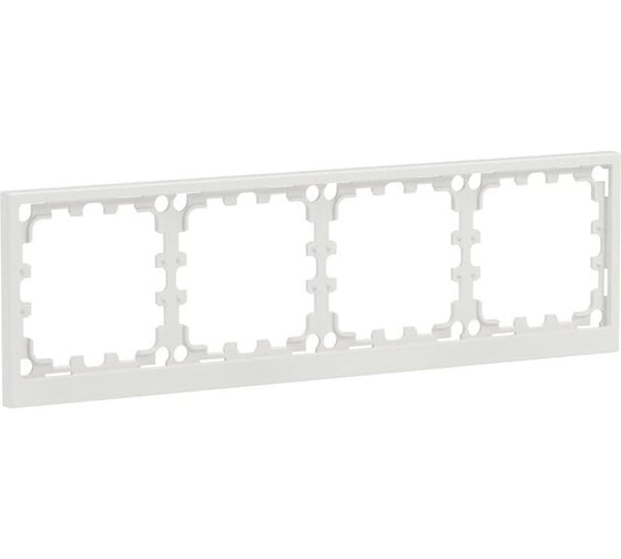Рамка DKC KANT 4 поста 8 модулей, белый матовый, 1 шт 7010908DIY