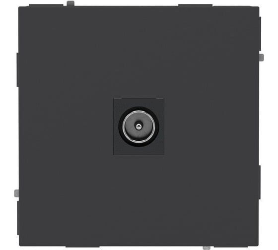 Розетка TV одиночная в стену DKC KANT черный матовый, 1 шт 7012503DIY