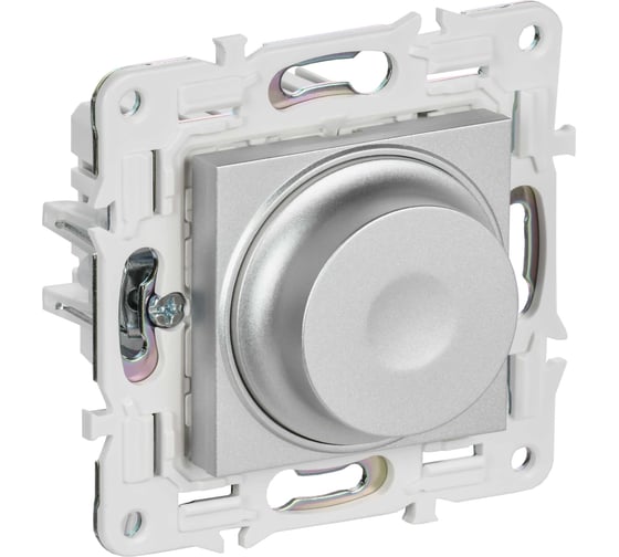 Светорегулятор поворотный IEK SKANDY 600Вт SK-D01S серебряный SK-D41-0600-K23
