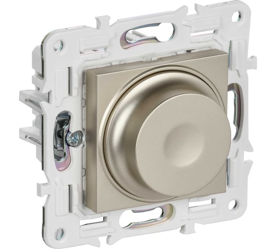Светорегулятор поворотный IEK SKANDY 600Вт SK-D01Sh шампань SK-D41-0600-K37