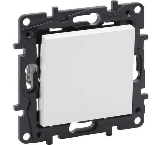 Выключатель Legrand STRUCTURA 1-клавишный, 10А, безвинтовое крепление, белый 764000