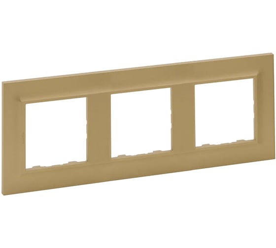 Рамка Legrand STRUCTURA 3-местная, золото 764127