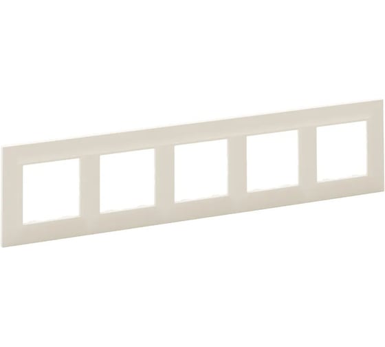 Рамка Legrand STRUCTURA 5-местная, слоновая кость 764141