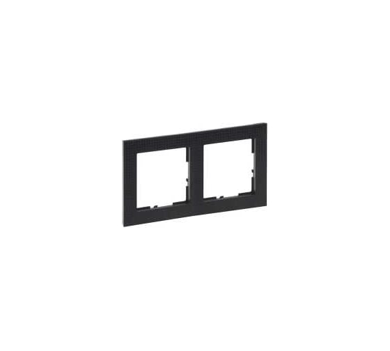 Рамка Legrand SUNO 2-постовая, блэк пиксел 721572