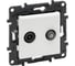 Розетка двойная Legrand STRUCTURA TV+SAT, тип звезда, двухкабельная, белый 764280 1
