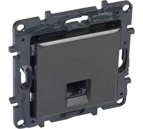 Розетка компьютерная Legrand STRUCTURA RJ45 кат.5Е UTP, магнезиум 764303