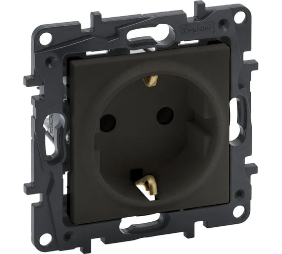 Розетка Legrand STRUCTURA с заземляющим контактом, без защитных шторок, 16А, магнезиум 764213