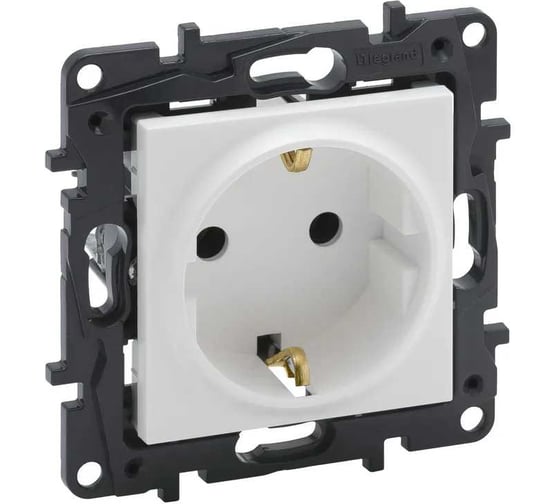 Розетка Legrand STRUCTURA с заземляющим контактом, без защитных шторок, 16А, белый, 6 шт/уп 764560