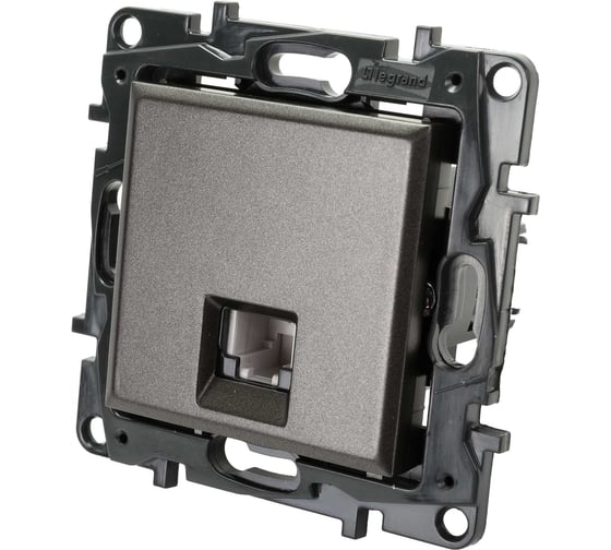 Розетка телефонная Legrand STRUCTURA RJ11, магнезиум 764293