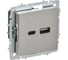 Розетка USB A+C IEK BRITE РЮ11-1-БрГН 18Вт, металл, хром/никель BR-U22-018-M-K23 1