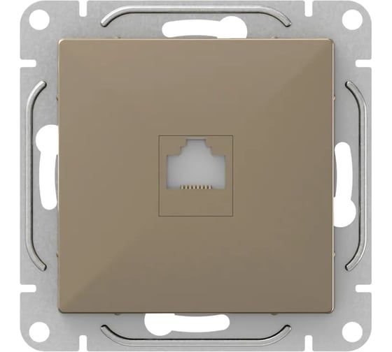 Механизм компьютерной розетки EKF Эпика RJ45 (cat6), шампань UP1-SOC-RJ45-6