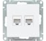 Механизм компьютерной розетки EKF Эпика RJ45 - 2шт, (cat6), белый UP1-SOW-2RJ45-6 1