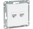Механизм компьютерной розетки EKF Эпика RJ45 - 2шт, (cat6), белый UP1-SOW-2RJ45-6 2