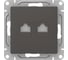 Механизм компьютерной розетки EKF Эпика RJ45 - 2шт, (cat6), мокко UP1-SOM-2RJ45-6 1