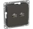 Механизм компьютерной розетки EKF Эпика RJ45 - 2шт, (cat6), мокко UP1-SOM-2RJ45-6 2