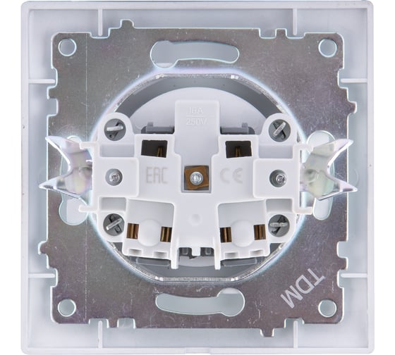 Розетка TDM ELECTRIC 2П 10А 250В белая Лама SQ1815-0022