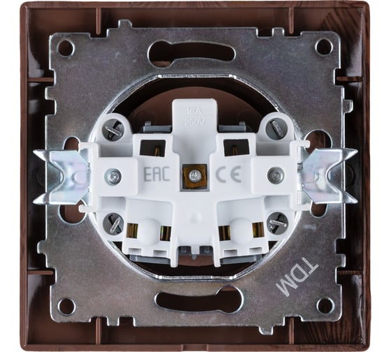 Розетка TDM ELECTRIC 2П 10А 250В венге Лама SQ1815-0422