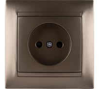 Розетка с защитной шторкой 10А 250В бронза серия "Лама" TDM ELECTRIC SQ1815-0710