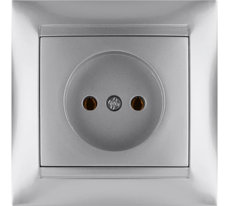 Розетка TDM ELECTRIC 2П 10А 250В серебристый металлик Лама SQ1815-0222
