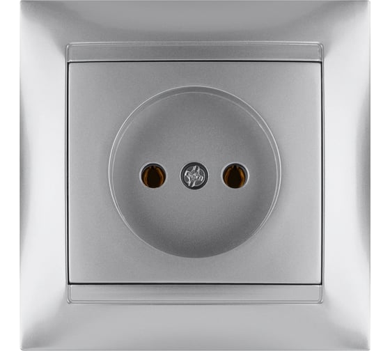 Розетка TDM ELECTRIC 2П 10А 250В серебристый металлик Лама SQ1815-0222