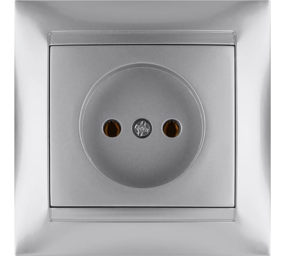 Розетка TDM ELECTRIC 2П 10А 250В серебристый металлик Лама SQ1815-0222
