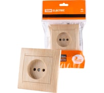 Розетка TDM ELECTRIC 2П 10А 250В сосна Лама SQ1815-0322