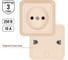 Розетка TDM ELECTRIC 2П открытой установки IP20 10А 250В керамика слоновая кость Ладога SQ1801-0210 3