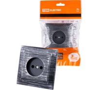 Розетка TDM ELECTRIC 2П 10А 250В старинное серебро Лама SQ1815-0663