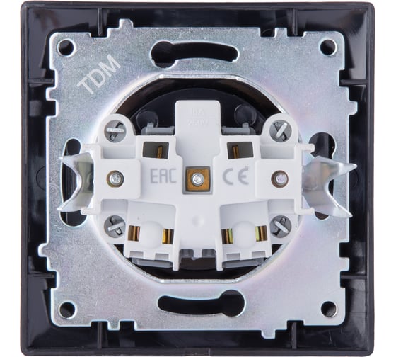 Розетка TDM ELECTRIC 2П 10А 250В старинное серебро Лама SQ1815-0663