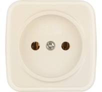 Розетка TDM ELECTRIC слоновая кость 2П открытой установки IP20 10А, серия "Дача" Народная SQ1824-0020