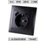 Розетка 16А 250В + 2 USB порта 2,1А 5В с заземлением графит "Лама" TDM ELECTRIC SQ1815-0642 2