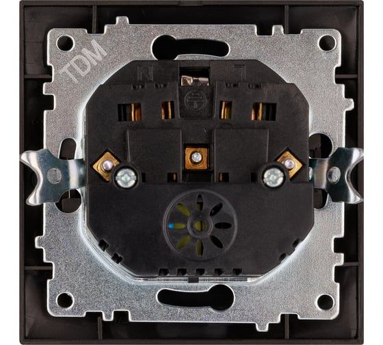 Розетка TDM 2П+З 16А 250В + 2 USB порта 2,1А 5В шоколад Лама SQ1815-0542