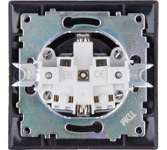 Розетка TDM ELECTRIC 2П+З 16А 250В IP44 с крышкой старинное серебро Лама SQ1815-0667