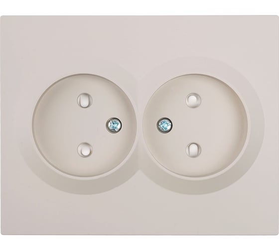 Розетка 2-местная STEKKER с защитной шторкой б/з, 250В, 16А, серия Мия, RST16-3113-08. пудровый жемчуг 50914