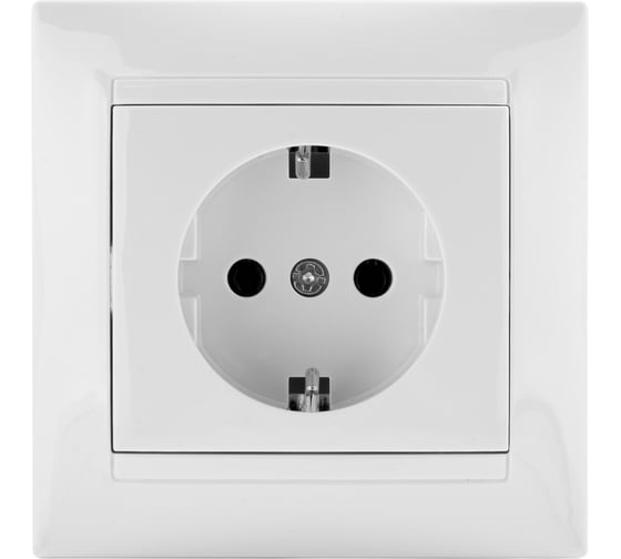 Розетка TDM ELECTRIC 2П+З 16А 250В белая Лама SQ1815-0023