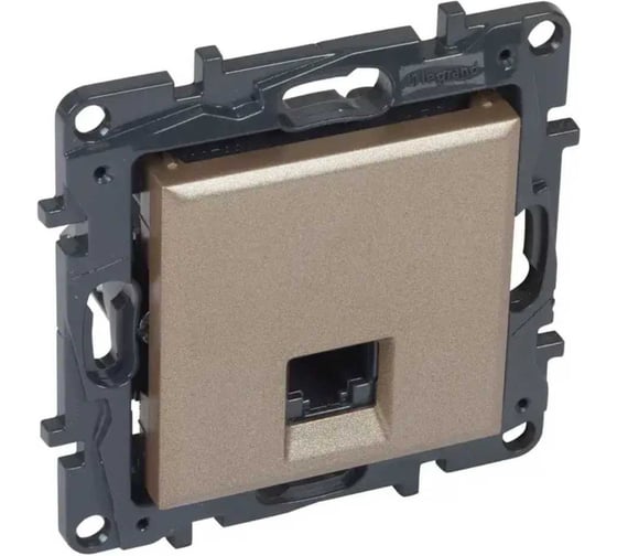 Розетка компьютерная Legrand STRUCTURA RJ45, кат.5Е UTP, шампань 764302