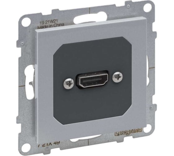 Розетка HDMI Legrand SUNO алюминий 721349