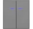 Выключатель c подсветкой Vell серый, двухклавишный, 1 пост, с рамкой Air {V702063} 1397800 2