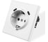 Розетка электрическая Vell белая, 1 пост, USB-С, USB-С, с рамкой Air {V702089} 1397826 1