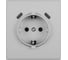 Розетка электрическая Vell светло-серая, 1 пост, USB-С, USB-С, с рамкой Air {V702092} 1397829 3