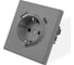 Розетка электрическая Vell серая, 1 пост, USB-A, USB-С, с рамкой Air {V702087} 1397824 2