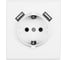 Розетка электрическая Vell белая, 1 пост, USB-A, USB-A, с рамкой Air {V702081} 1397818 3