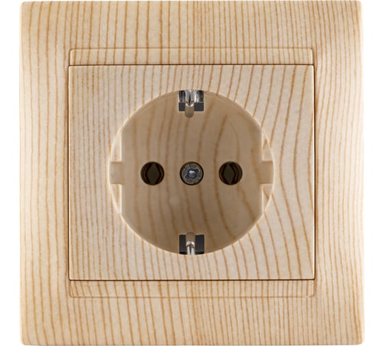 Розетка TDM ELECTRIC 2П+З 16А 250В сосна Лама SQ1815-0323