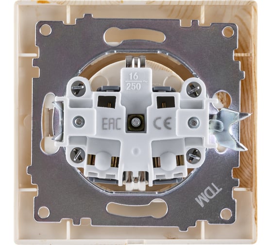Розетка TDM ELECTRIC 2П+З 16А 250В сосна Лама SQ1815-0323