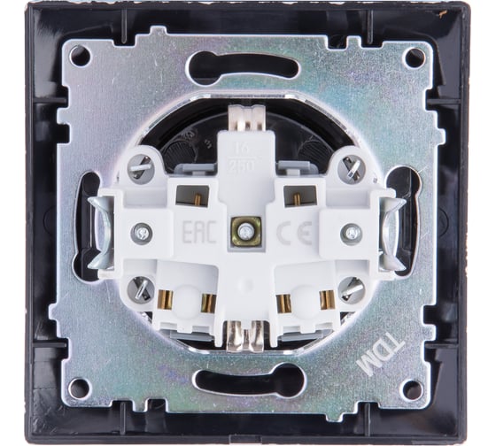 Розетка TDM ELECTRIC 2П+З 16А 250В старинное серебро Лама SQ1815-0664