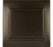 Розетка TDM ELECTRIC 2П+З 16А 250В IP44 с крышкой бронза Лама SQ1815-0726