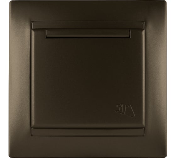 Розетка TDM ELECTRIC 2П+З 16А 250В IP44 с крышкой бронза Лама SQ1815-0726