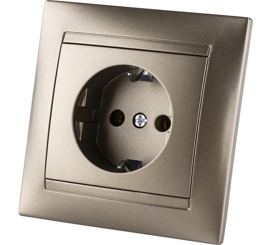 Розетка TDM ELECTRIC 2П+З 16А 250В бронза Лама SQ1815-0723