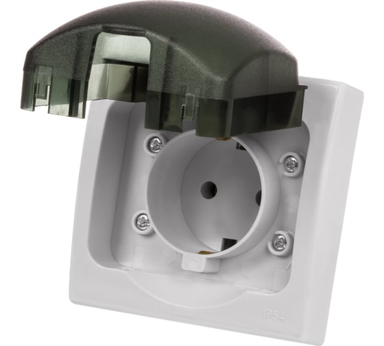 Розетка TDM ELECTRIC 2П+З скрытой установки IP54 16А серая Вуокса SQ1803-0108 1